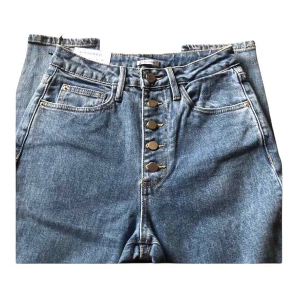 WeWoreWhat NWT The Danielle High Rise Straight Jean in Spring St Hole, 25 - Picture 11 of 16